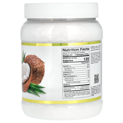 California Gold Nutrition, Superfoods, Cold Pressed Organic Virgin Coconut Oil, 54 fl oz (1.6 L)