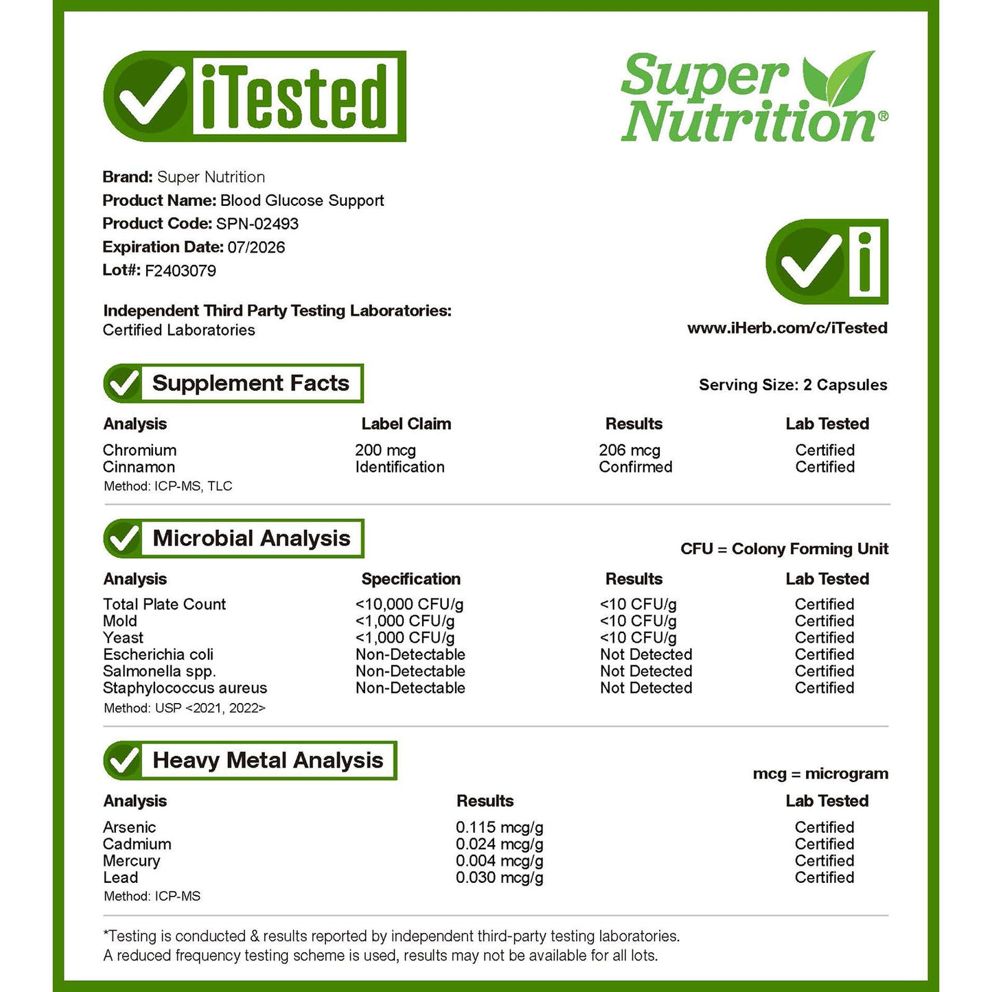 Super Nutrition, Blood Glucose Support with Chromium Picolinate, Cinnamon, Fenugreek, and Grape Extracts, 60 Veggie Capsules