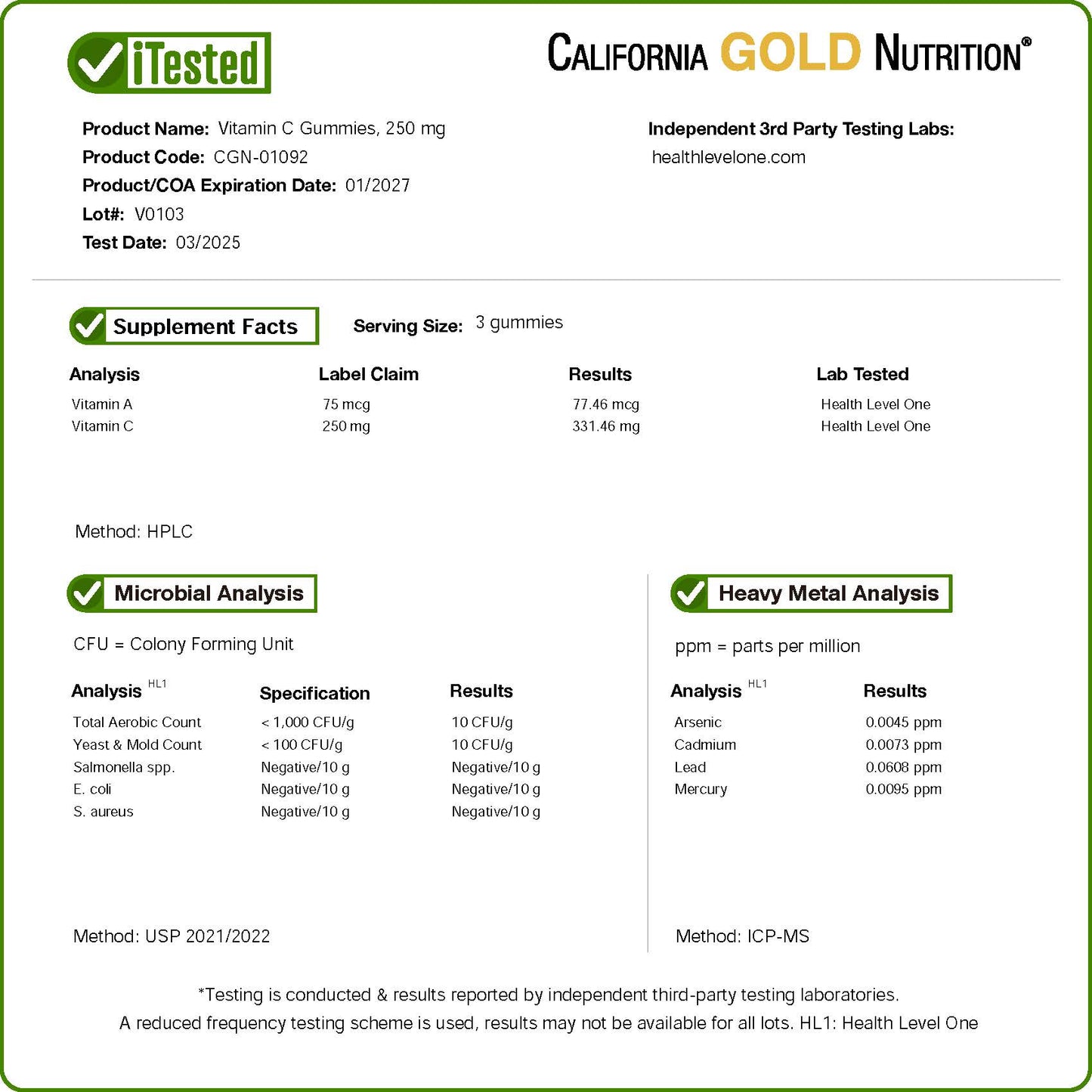 California Gold Nutrition, Vitamin C Gummies with Vitamin A from 100% Beta-Carotene, 90 Vegetarian Gummies