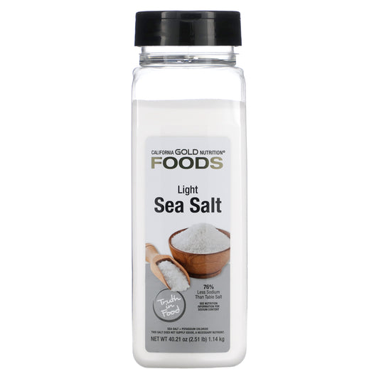 California Gold Nutrition, Foods, Light Sea Salt, 40.21 oz (1.14 kg)