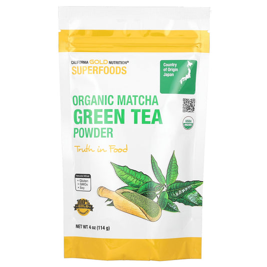 California Gold Nutrition, Superfoods, Organic Matcha Green Tea Powder, 4 oz (114 g)