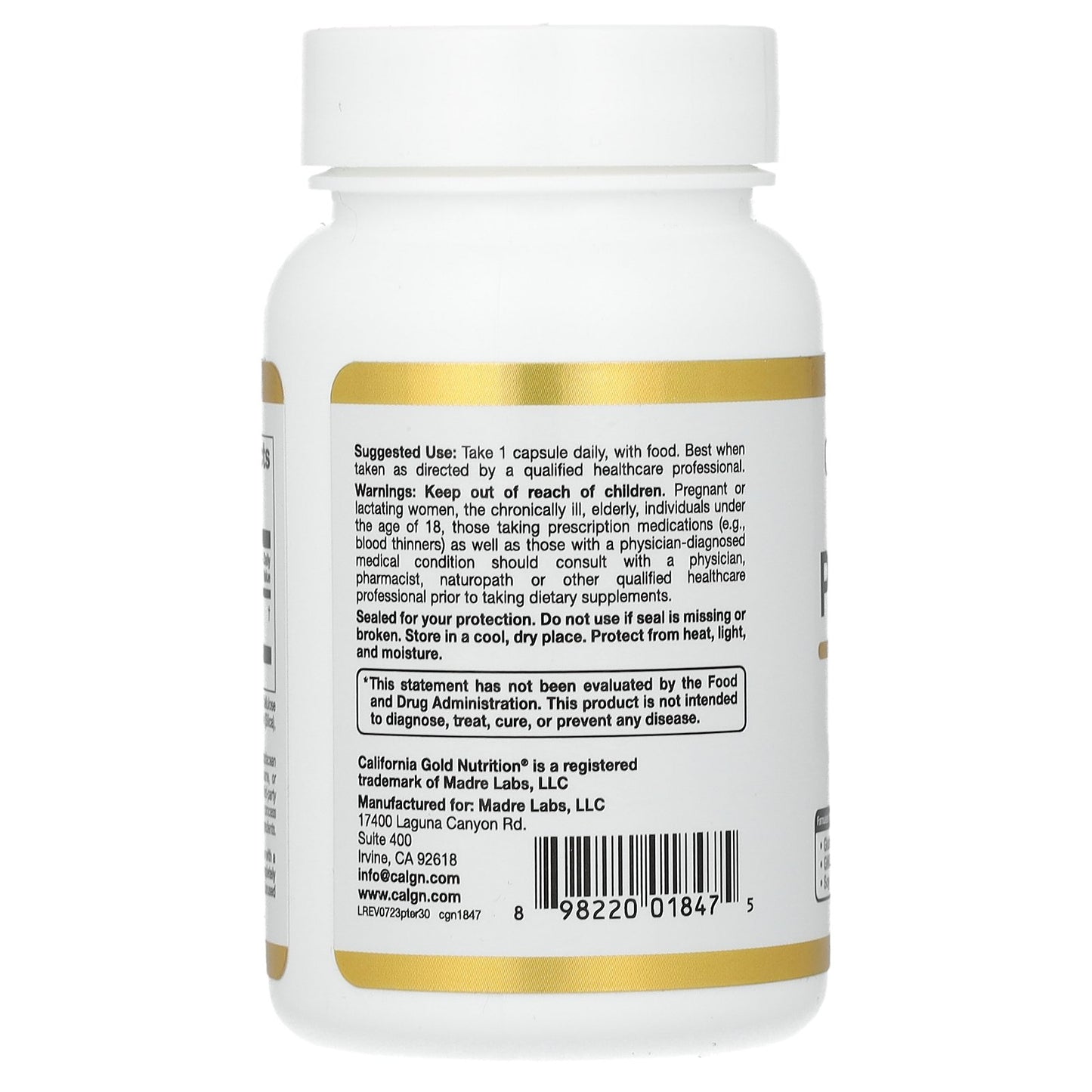 California Gold Nutrition, Pterostilbene, 50 mg, 30 Veggie Capsules