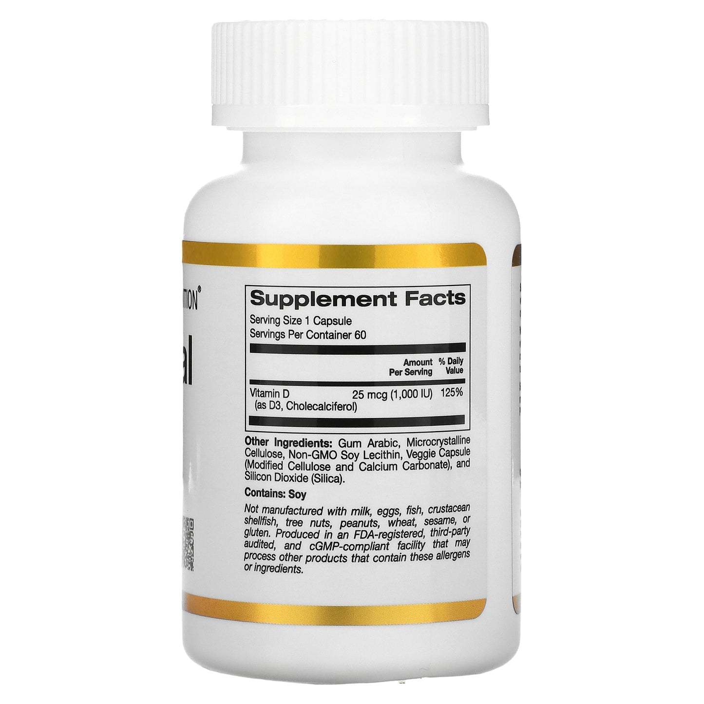 California Gold Nutrition, Liposomal Vitamin D3, 25 mcg (1,000 IU ), 60 Veggie Capsules