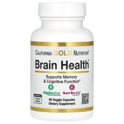 California Gold Nutrition, Brain Health,  60 Veggie Capsules