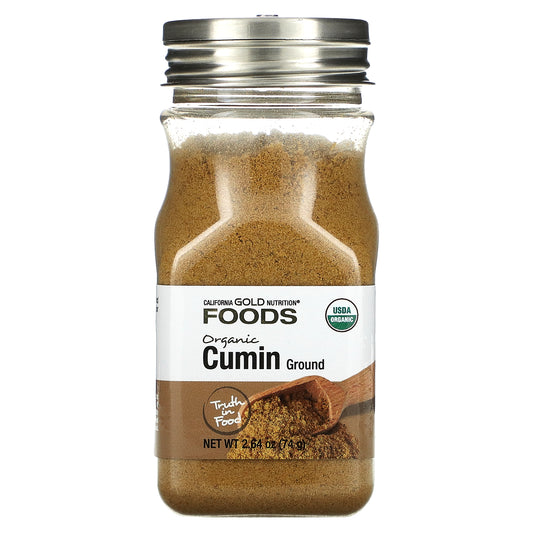 California Gold Nutrition, Foods, Organic Cumin,  2.64 oz (74 g)