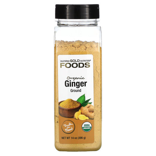 California Gold Nutrition, Foods, Organic Ginger, Ground, 14 oz (396 g)