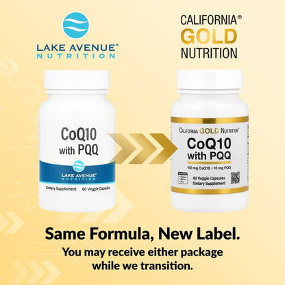 California Gold Nutrition, CoQ10 with PQQ, 60 Veggie Capsules