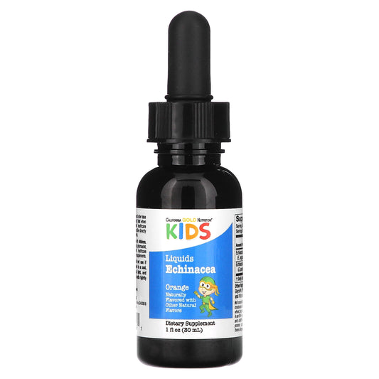 California Gold Nutrition, Liquid Echinacea For Children, No Alcohol, Natural Orange Flavor, 1 fl oz (30 ml)