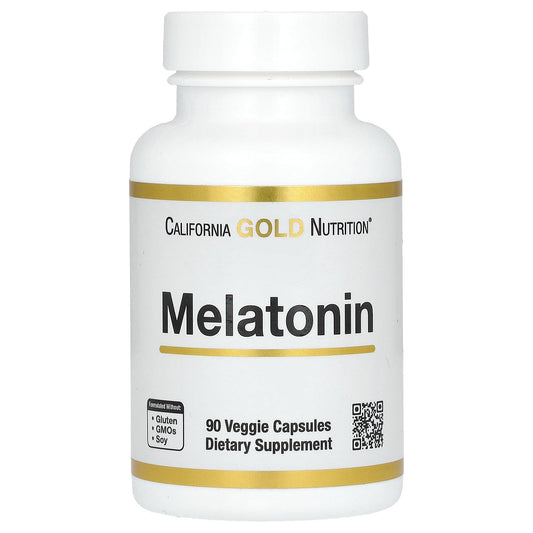 California Gold Nutrition, Melatonin, 3 mg, 90 Veggie Capsules