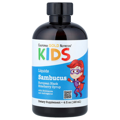 California Gold Nutrition, Children's Sambucus Elderberry Syrup, 4 fl oz (120 ml)