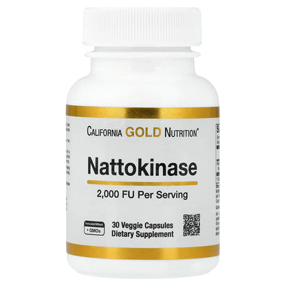 California Gold Nutrition, Nattokinase, Proteolytic Enzyme, 2,000 FUs, 30 Veggie Capsules