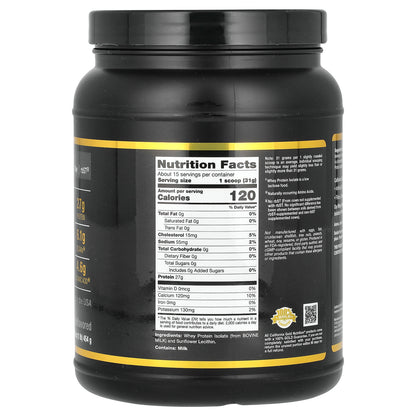 California Gold Nutrition, Sport, Whey Protein Isolate, Unflavored, 1 lb (454 g)
