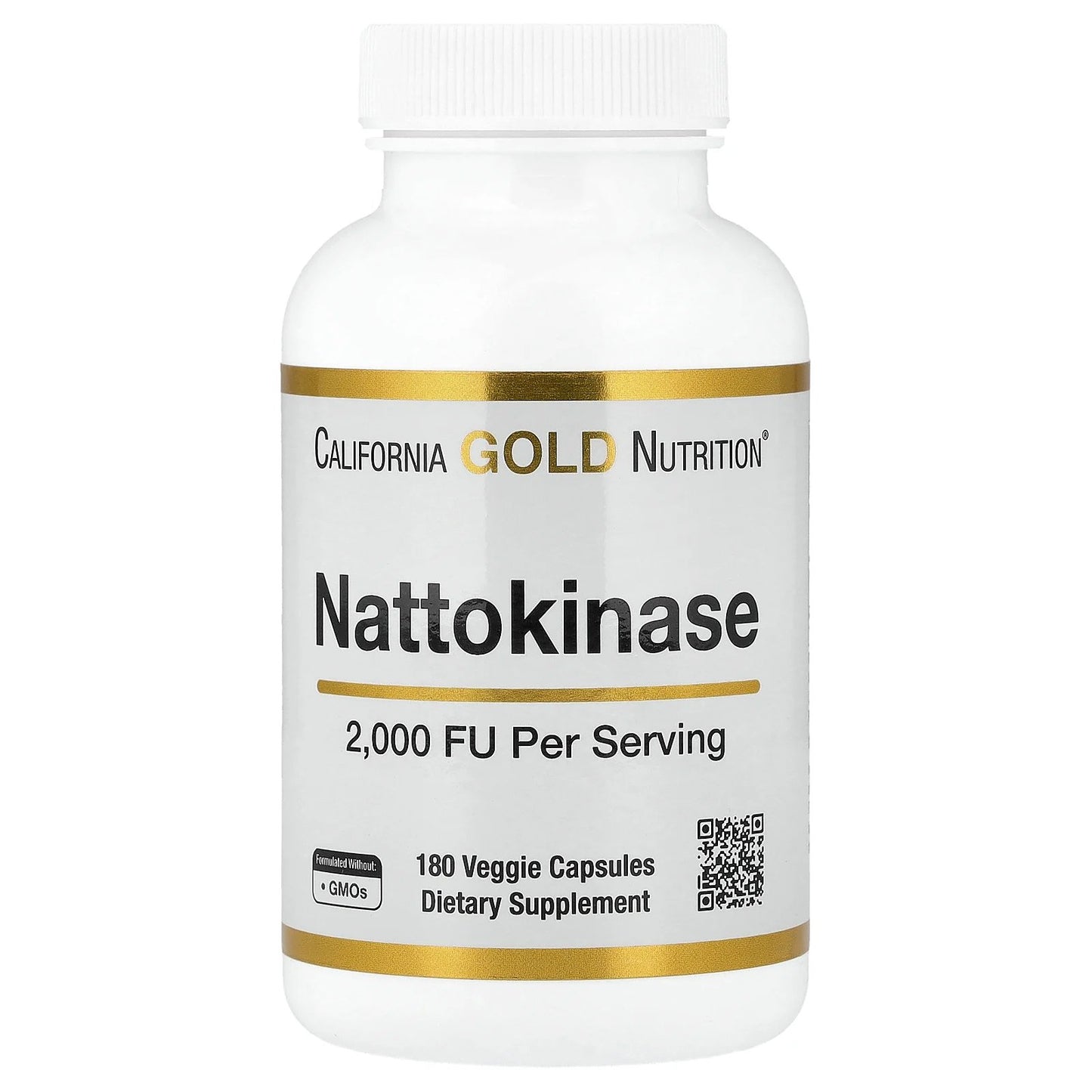 California Gold Nutrition, Nattokinase, Proteolytic Enzyme, 2,000 FU, 180 Veggie Capsules