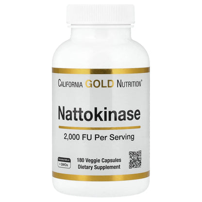 California Gold Nutrition, Nattokinase, Proteolytic Enzyme, 2,000 FU, 180 Veggie Capsules