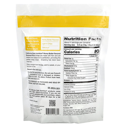 California Gold Nutrition, Seaweed Rice Chips, Honey Butter, 2.1 oz (60 g)