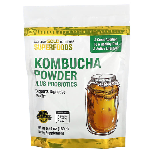 California Gold Nutrition, Superfoods, Kombucha Powder Plus Probiotics, 5.64 oz (160 g)