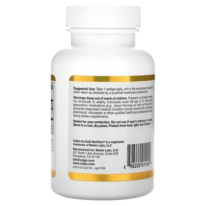 California Gold Nutrition, Astaxanthin, Astalif® Pure Icelandic, 12 mg, 120 Veggie Softgels