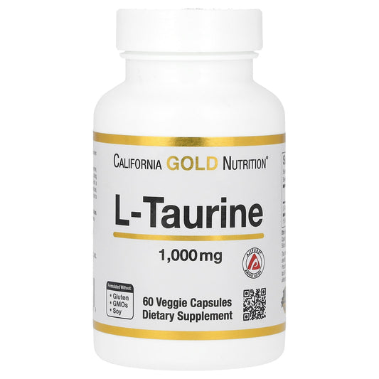 California Gold Nutrition, L-Taurine, 1,000 mg, 60 Veggie Capsules