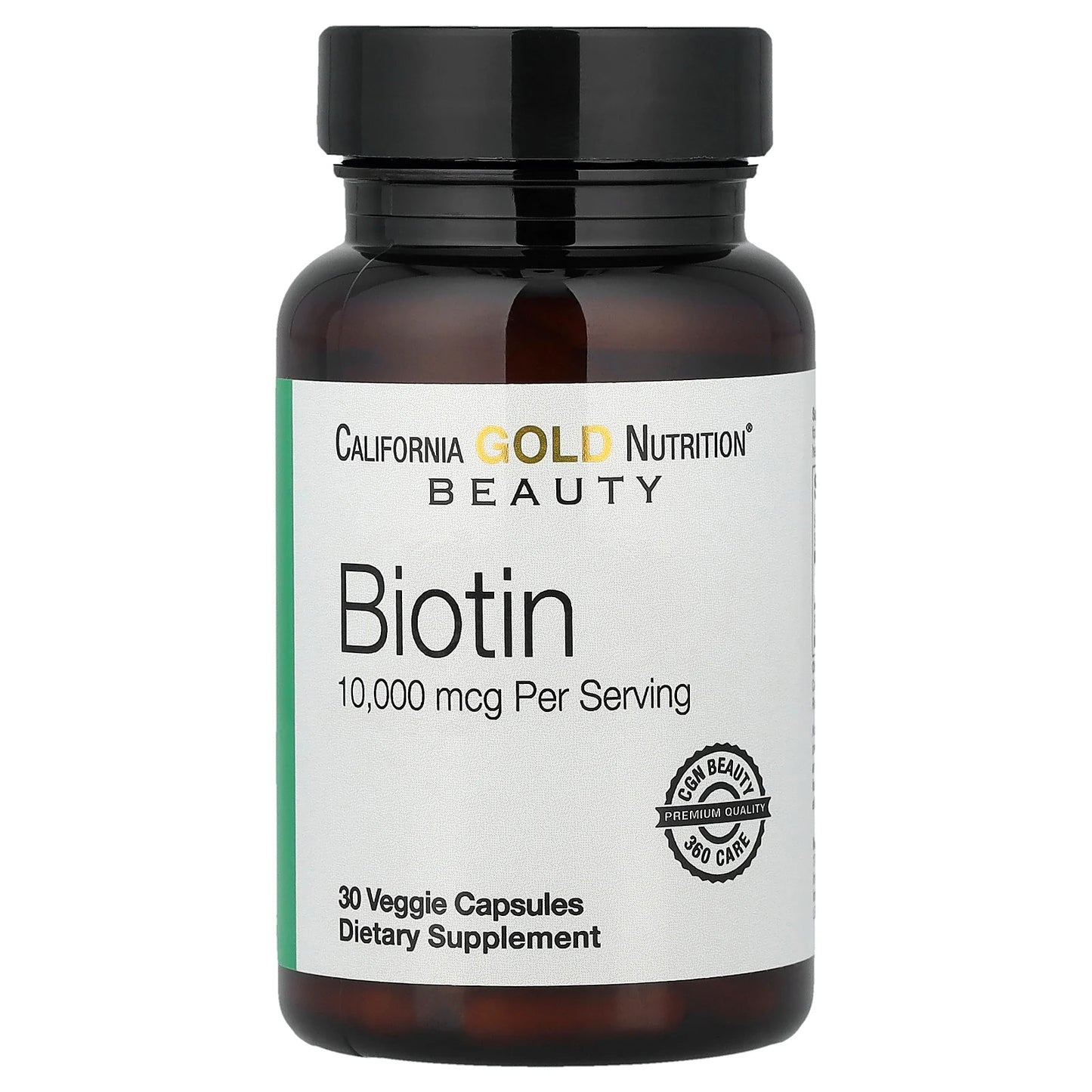 California Gold Nutrition, Biotin, 10,000 mcg, 30 Veggie Capsules