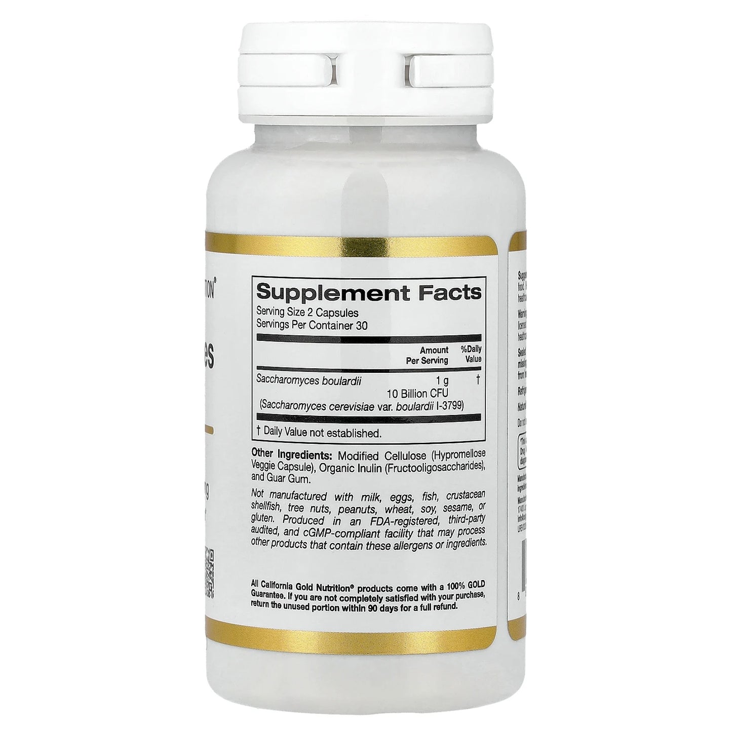California Gold Nutrition, Saccharomyces Boulardii, 60 Veggie Capsules (5 Billion CFU per Capsule)