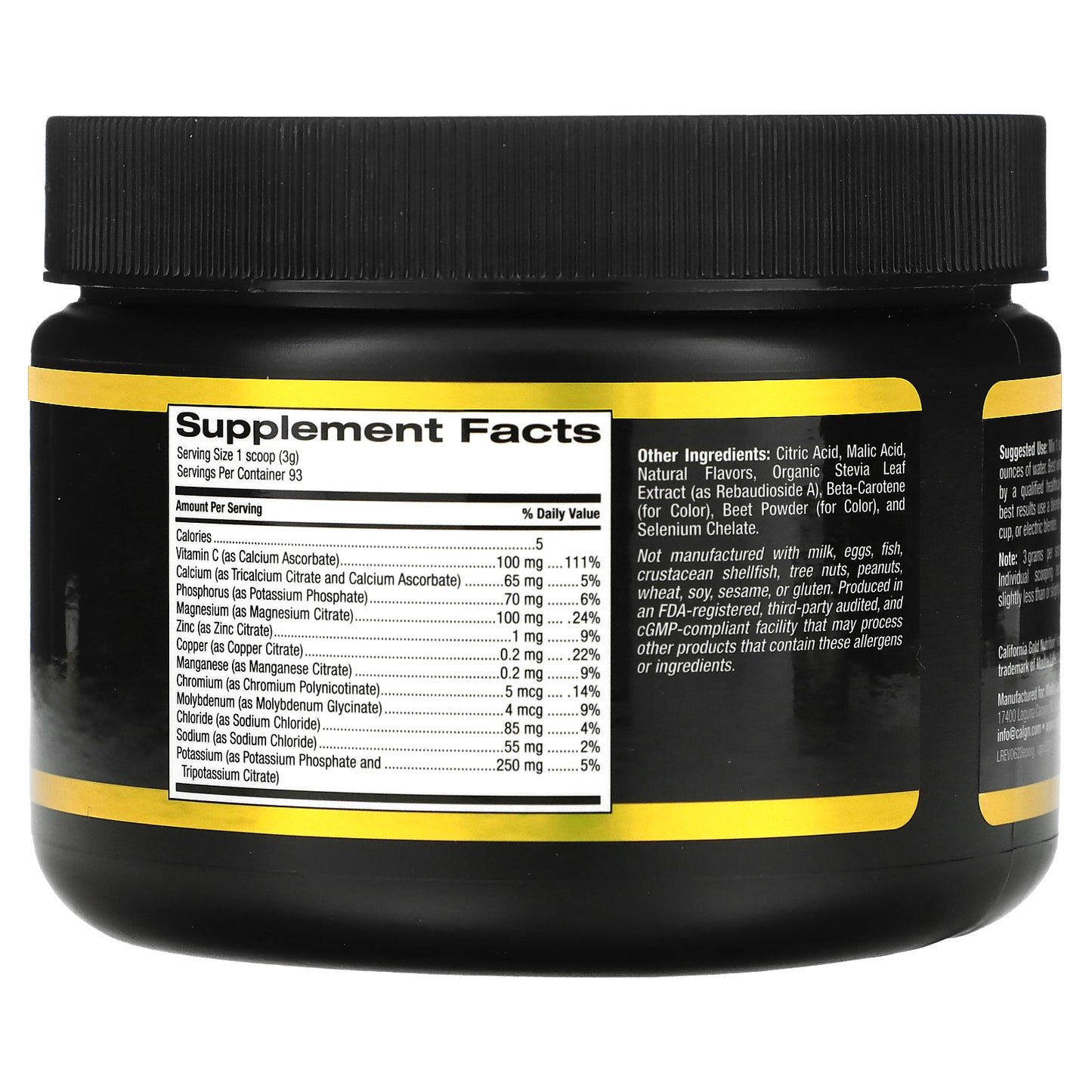 California Gold Nutrition, Sport, Electrolyte Powder, Natural Orange, 9.84 oz (279 g)