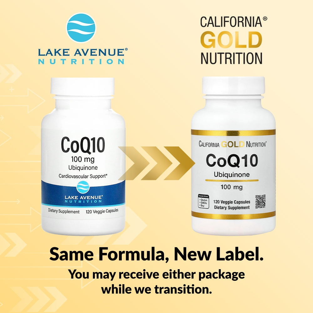California Gold Nutrition, CoQ10, USP Grade Ubiquinone, 100 mg, 120 Veggie Capsules