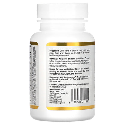 California Gold Nutrition, Digestive Enzymes, 90 Veggie Capsules