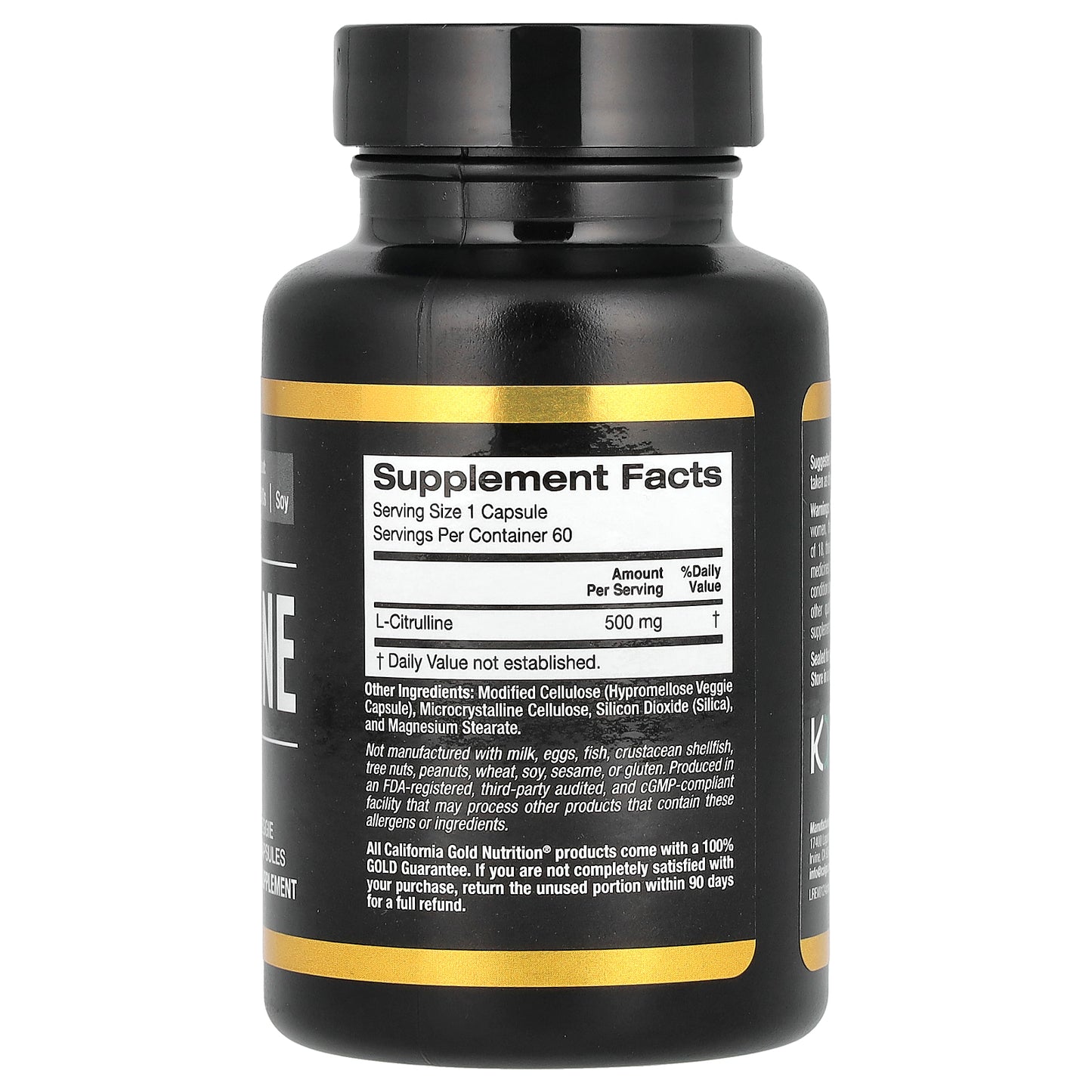 California Gold Nutrition, Sport, L-Citrulline, Kyowa Hakko, 500 mg, 60 Veggie Capsules