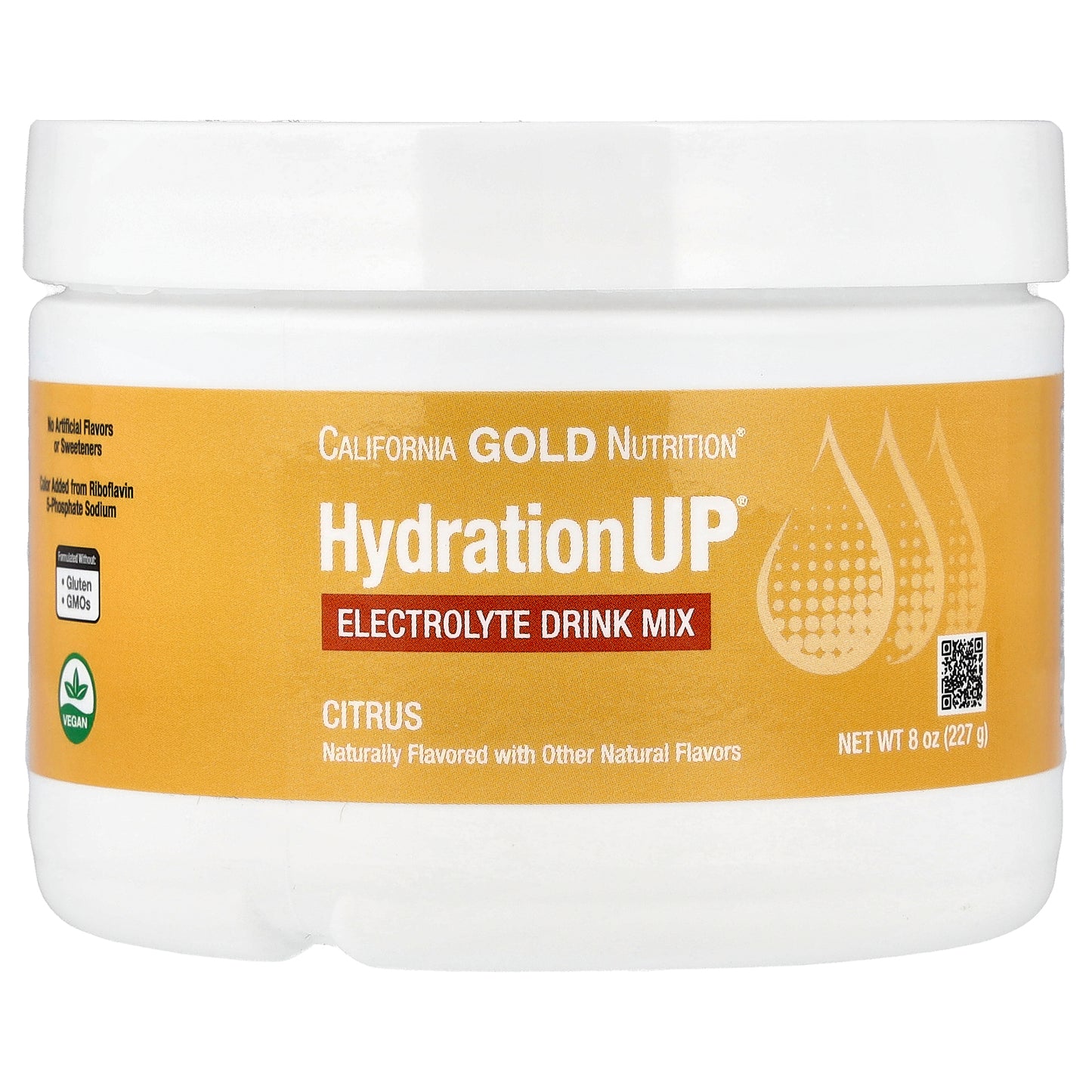 California Gold Nutrition, HydrationUP®, Electrolyte Drink Mix with Calcium, Potassium, Vitamin C, and Vitamin E, Citrus, 8 oz (227 g)