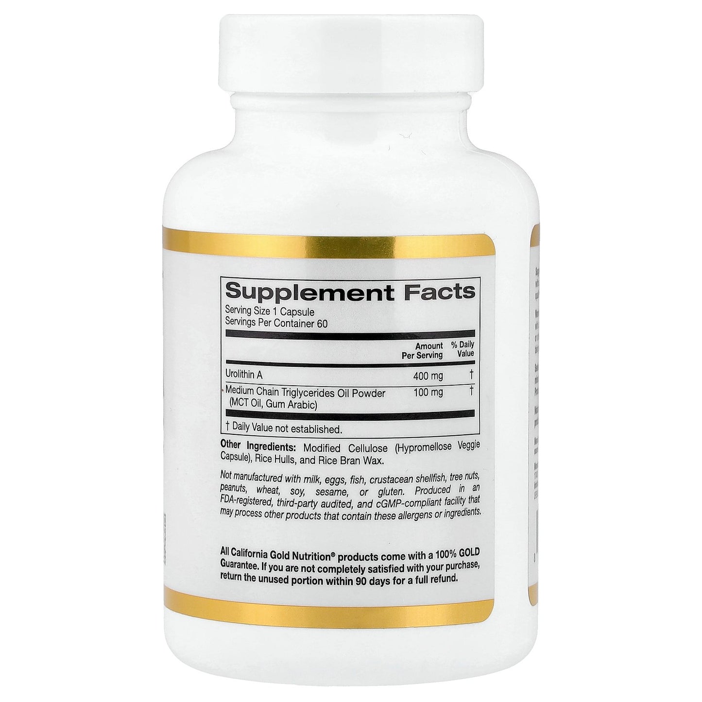 California Gold Nutrition, Urolithin A with MCT Oil Powder, 60 Veggie Capsules