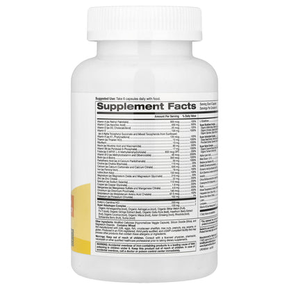 Super Nutrition, Super Immune+ Multivitamin with Super Adaptogens, Vitamin C, Vitamin D, Zinc, and Beta Glucan, 240 Veggie Capsules
