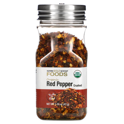 California Gold Nutrition, Foods, Organic Crushed Red Pepper, 1.55 oz (43 g)