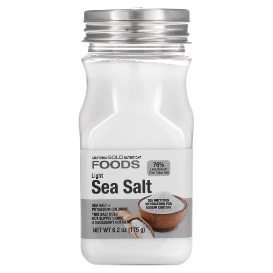 California Gold Nutrition, FOODS - Light Sea Salt, 6.2 oz (175 g)
