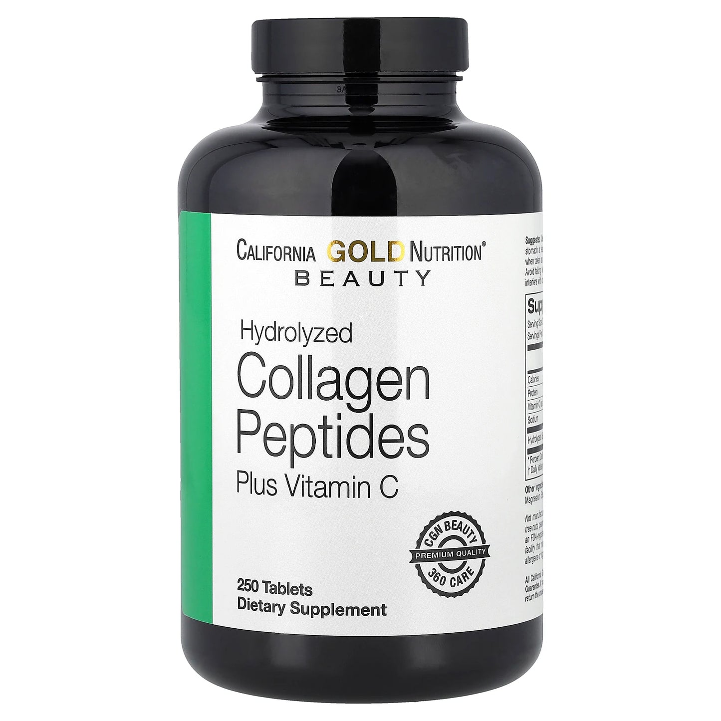 California Gold Nutrition, Hydrolyzed Collagen Peptides, Type I & III, and Vitamin C, 250 Tablets