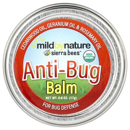 Mild By Nature, Sierra Bees™, Anti-Bug Balm, Cedarwood, Geranium & Rosemary Oil, 0.6 oz (17 g)