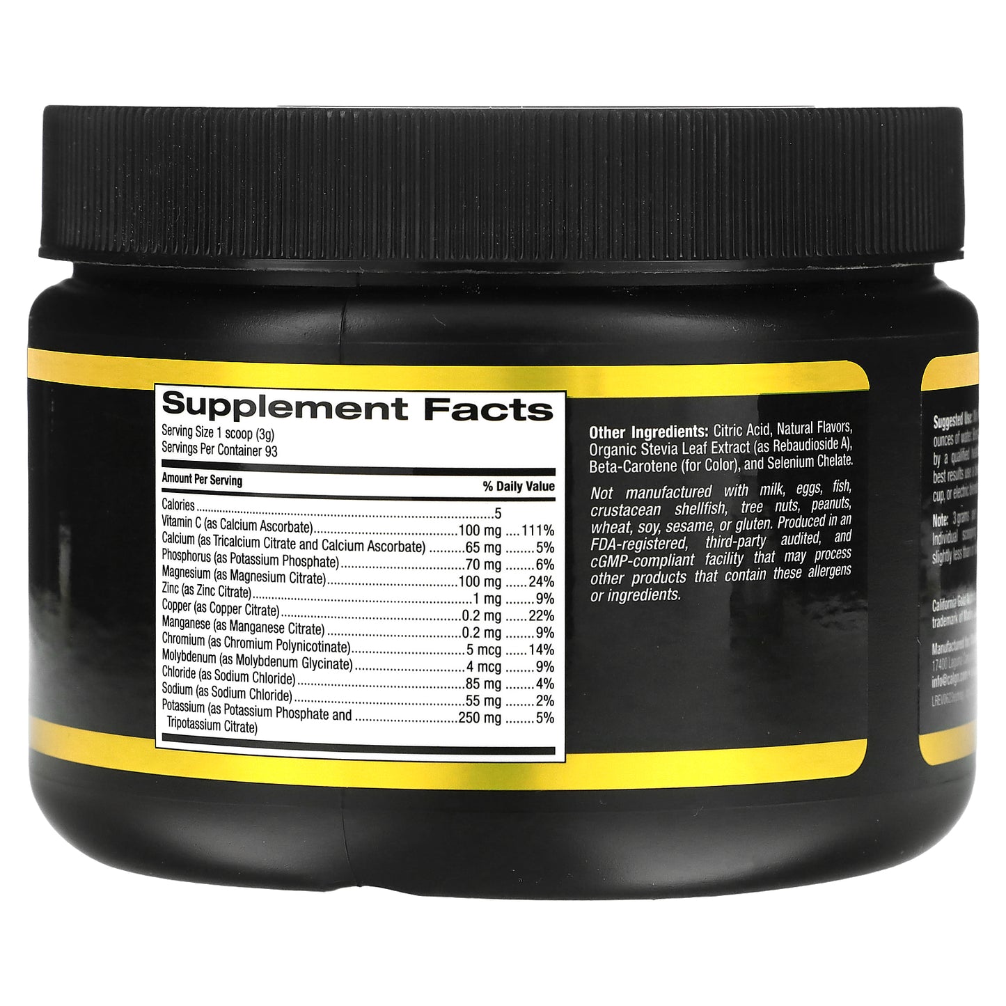 California Gold Nutrition, Sport, Electrolyte Powder, Natural Tropical, 9.84 oz (279 g)