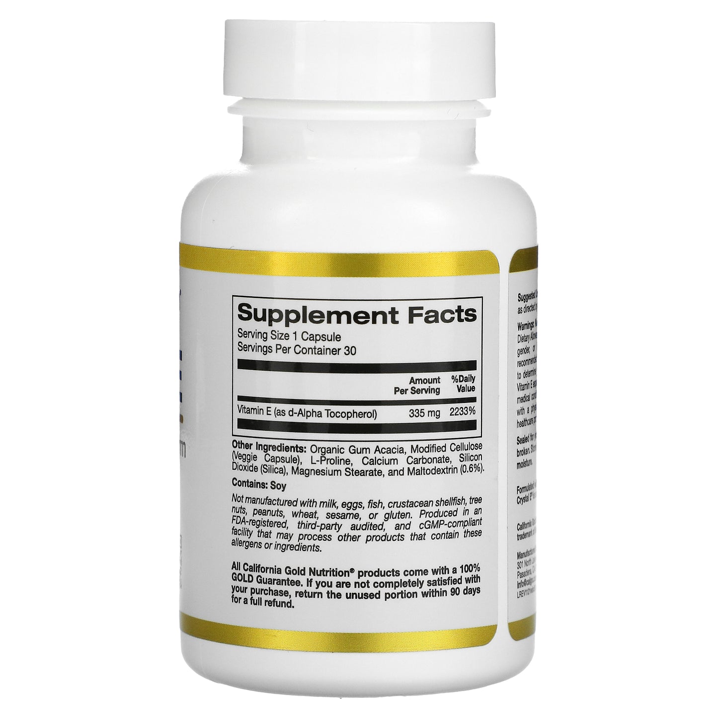 California Gold Nutrition, Bioactive Vitamin E, 335 mg (500 IU), 30 Veggie Capsules
