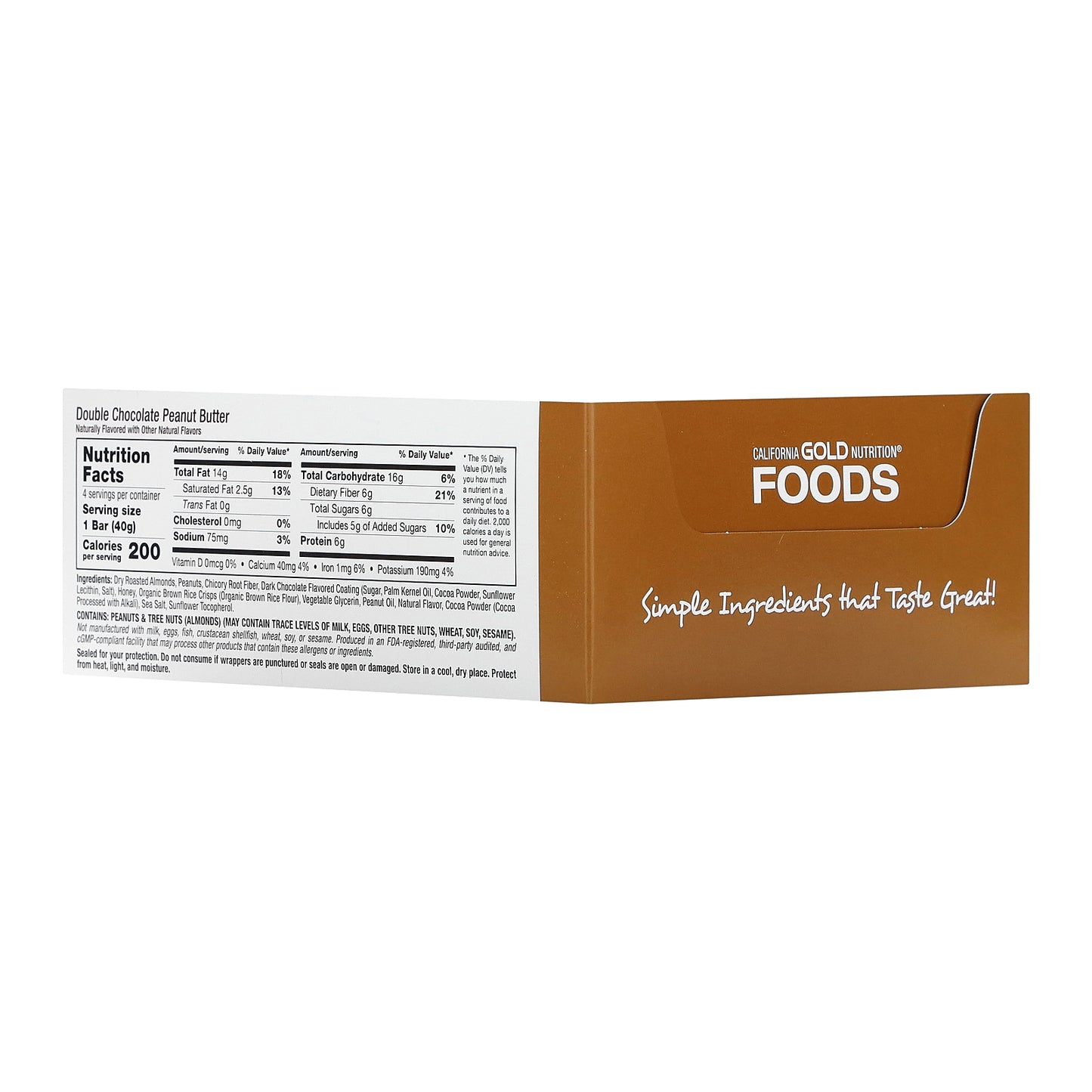 California Gold Nutrition, Foods, Variety Pack Snack Bars (Maple, Caramel, Peanut Butter), 12 Bars, 1.4 oz (40 g) Each