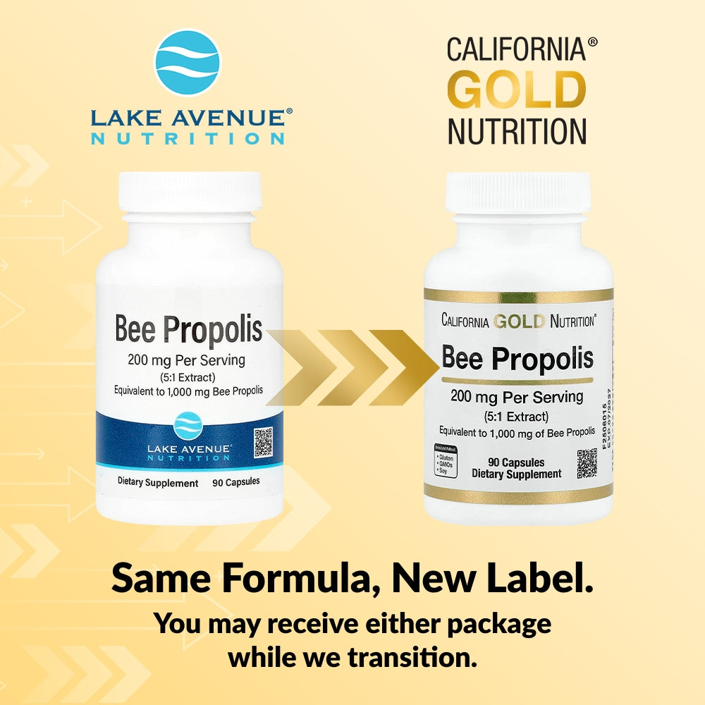 California Gold Nutrition, Bee Propolis, 1,000 mg, 90 Capsules