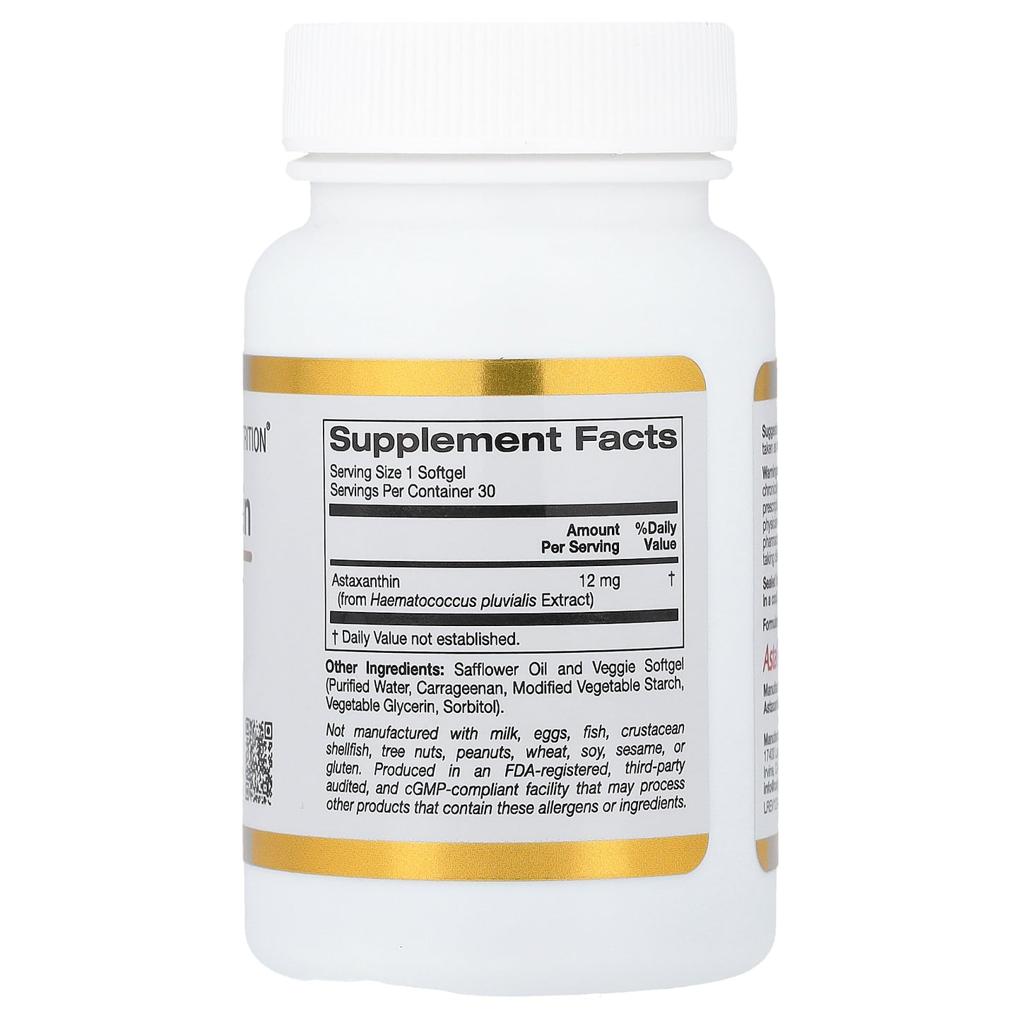 California Gold Nutrition, Astaxanthin, Astalif® Pure Icelandic, 12 mg, 30 Veggie Softgels