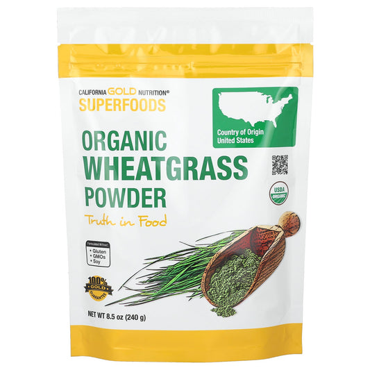 California Gold Nutrition, SUPERFOOD - Organic Wheat Grass Powder, 8.5 oz  (240 g)