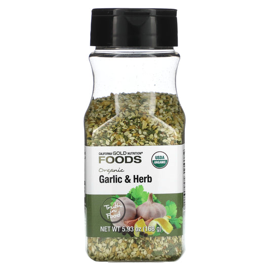 California Gold Nutrition, Foods, Organic Garlic & Herb, 5.93 oz (168 g)