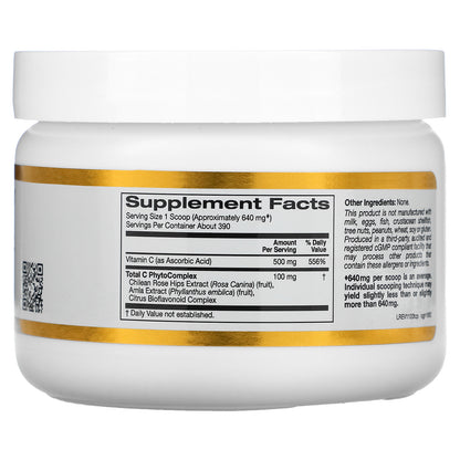 California Gold Nutrition, Total C Complex, Vitamin C + Phytonutrients, 500 mg, 8.81 oz (250 g)
