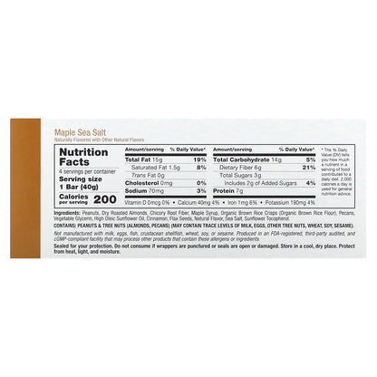 California Gold Nutrition, Foods, Variety Pack Snack Bars (Maple, Caramel, Peanut Butter), 12 Bars, 1.4 oz (40 g) Each