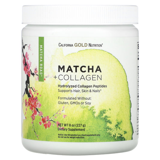 California Gold Nutrition, MATCHA ROAD, Matcha + Collagen,  8 oz (227 g)