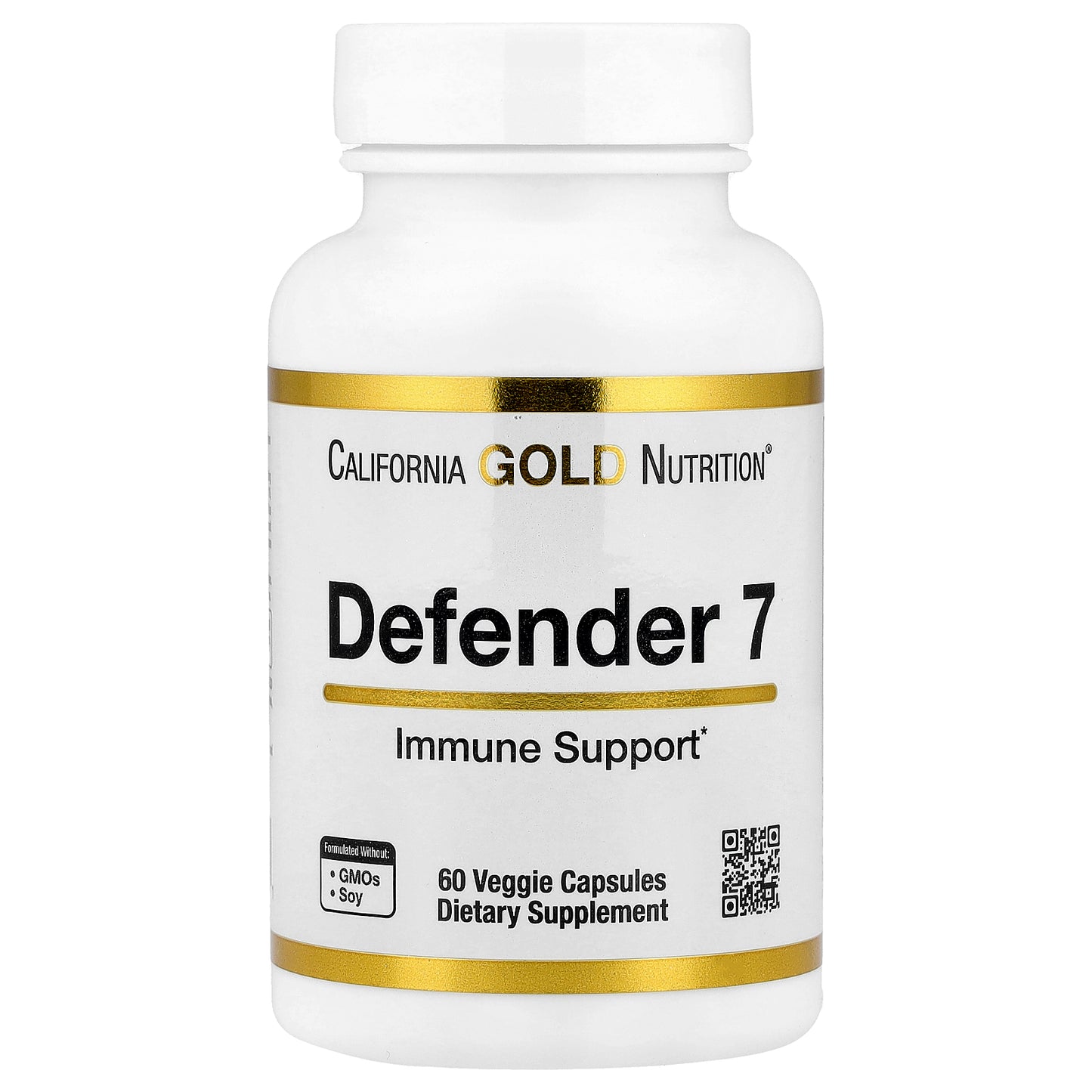 California Gold Nutrition, Defender 7, with A, C, D3, B6, Zinc, Selenium & Beta-Glucan, 60 Veggie Capsules