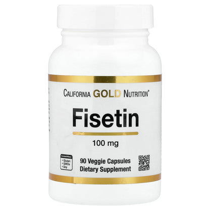 California Gold Nutrition, Fisetin, 100 mg, 90 Veggie Capsules