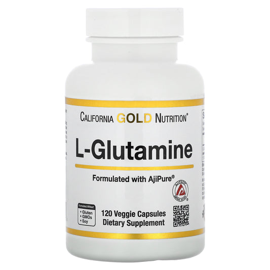 California Gold Nutrition, L-Glutamine, AjiPure, 120 Veggie Capsules (500 mg per Capsule)