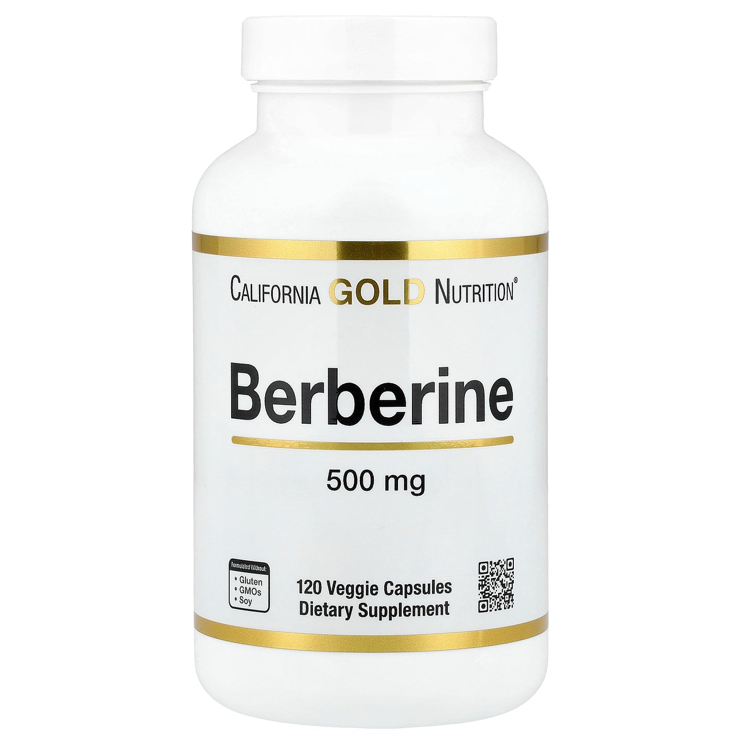 California Gold Nutrition, Berberine HCI, 500 mg, 120 Veggie Capsules