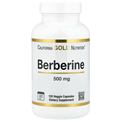 California Gold Nutrition, Berberine HCI, 500 mg, 120 Veggie Capsules
